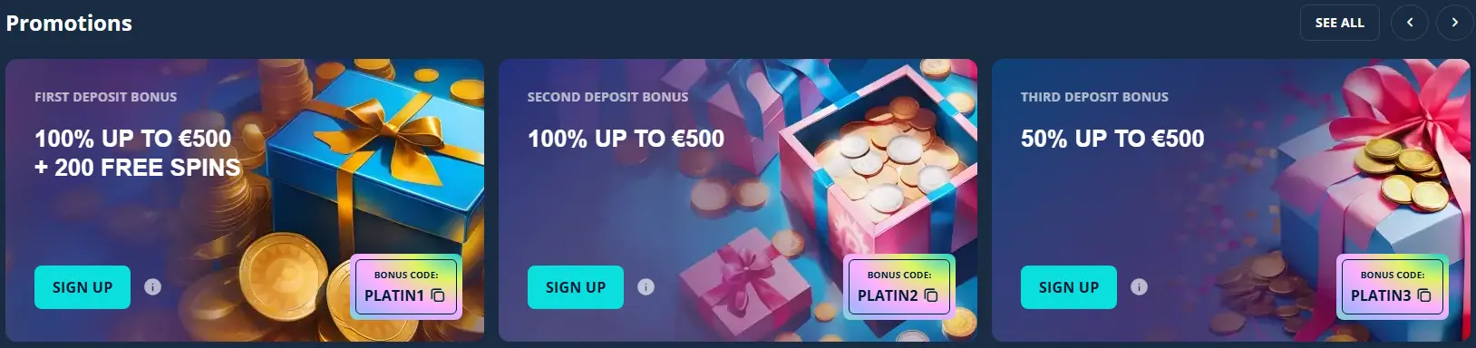 promociones de apuestas gratis PlatinCasino